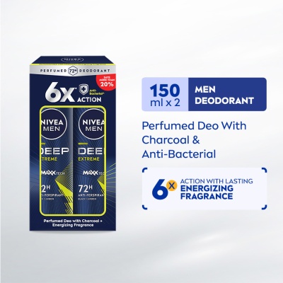 NIVEA FOR MEN - Deodorant Spray Deep Extreme 2x150ml