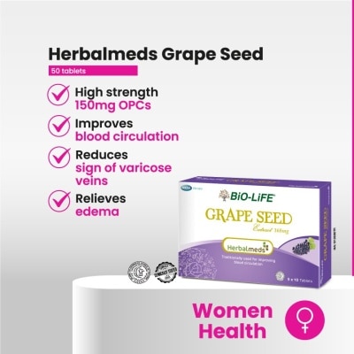 BIO-LIFE Herbalmeds Grape Seed 50s