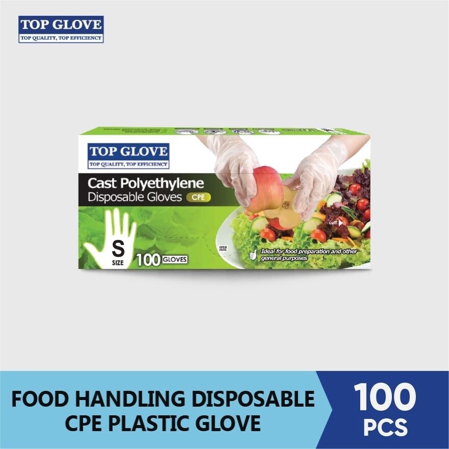 Food Handling CPE Disposable Glove, Clear S 100's