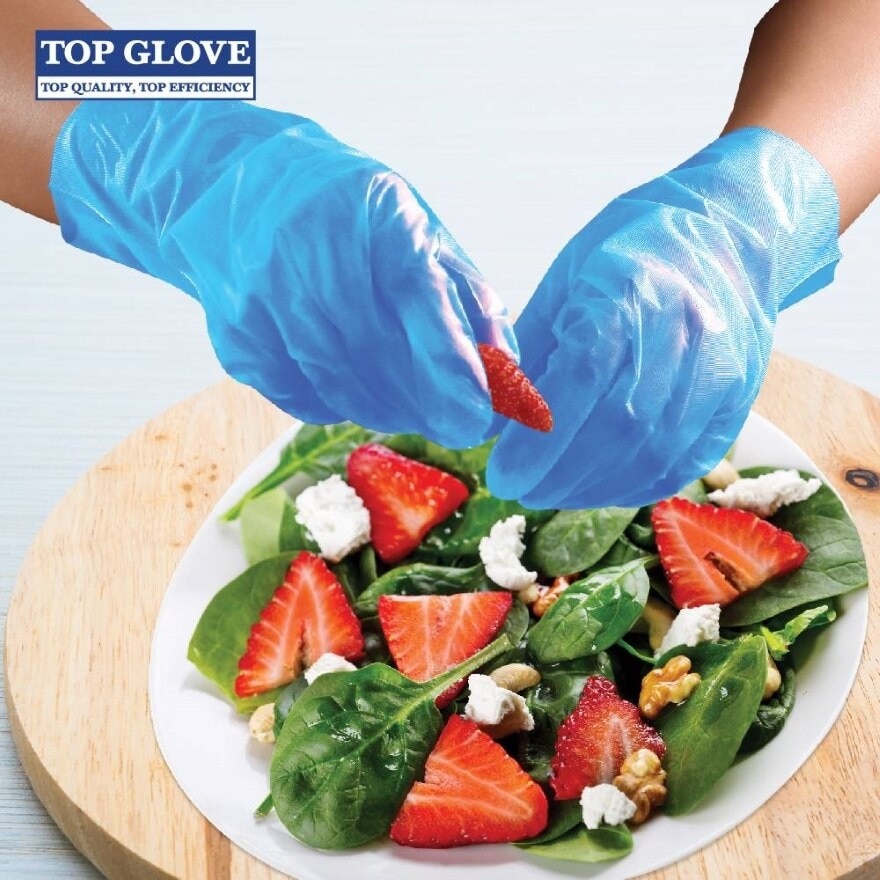 Food Handling TPE Disposable Gloves, Blue, L  200's