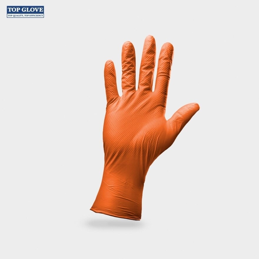 Diamond Sandblast Textured Nitrile Powder Free Gloves, M, 20 Pcs