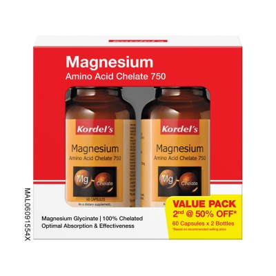 KORDEL'S - Magnesium Amino Acid Chelate 750mg 60s P02