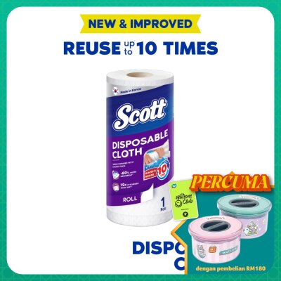 SCOTT Disposable Like Wipes Towel (63s) Kitchen Towel Cleaning Cloth Wiping Cloth