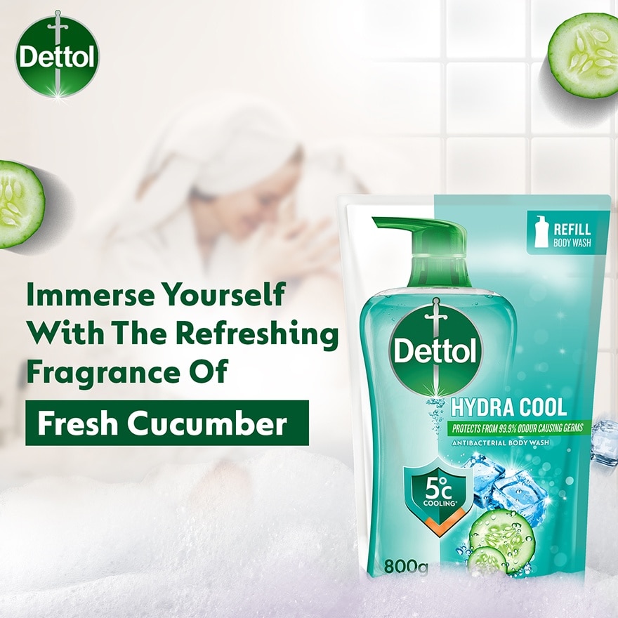 Body Wash Hydra Cool Refill 800g