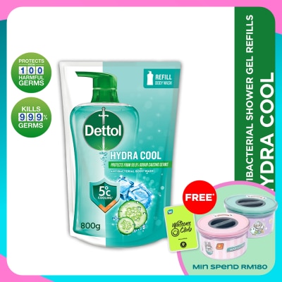 DETTOL Body Wash Hydra Cool Refill 800g