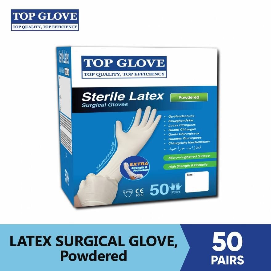 Sterile Latex Powdered Surgical Glove Size 8.0