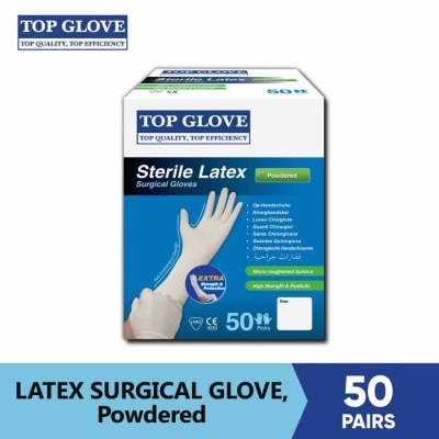 TOP GLOVE Sterile Latex Powdered Surgical Glove Size 7.0