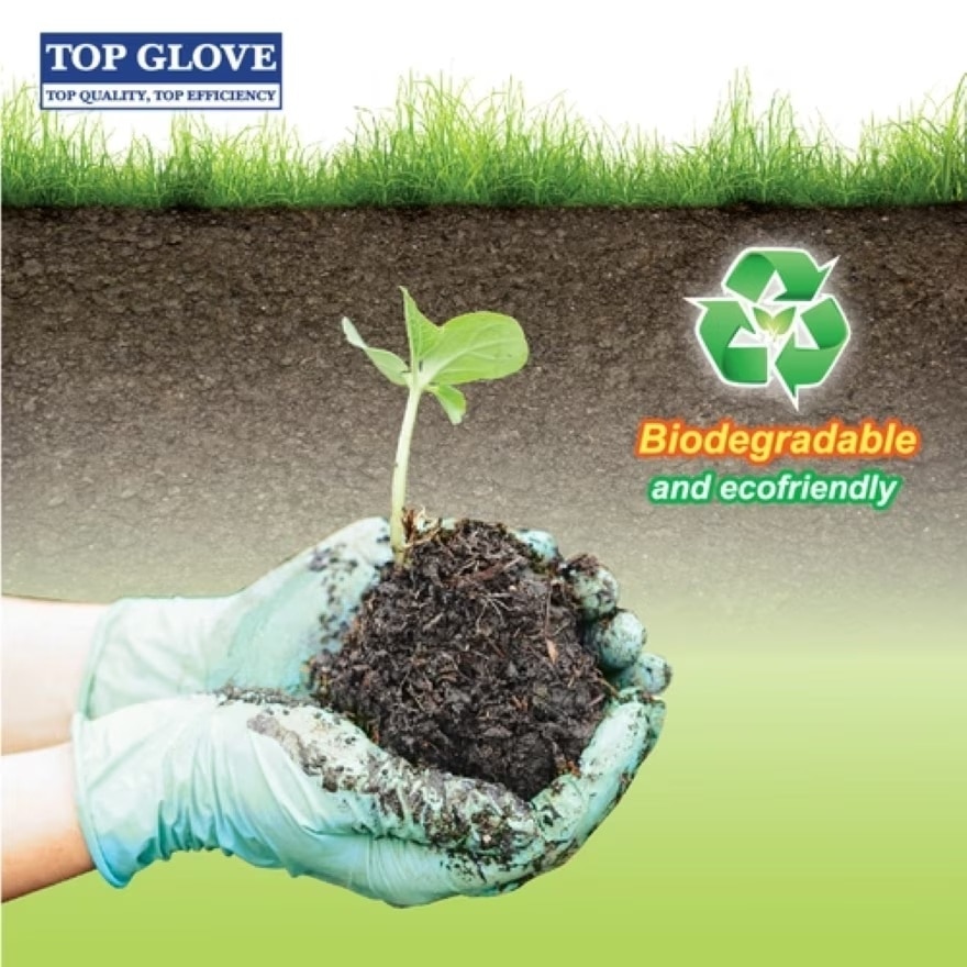 BioGreen® Biodegradable Nitrile Examination Powder Free Gloves, XS 100's