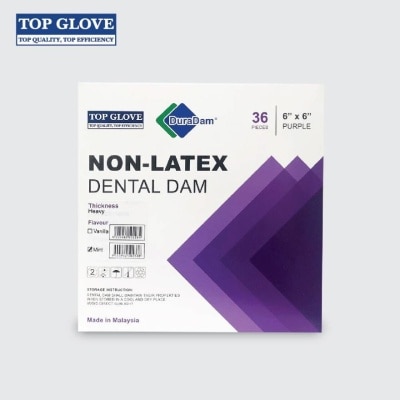 DURADAM Non-Latex Polyisoprene Dental Dam, Mint Flavour