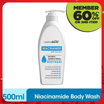 COSMODERM Niacinamide Natural Antibacterial Body Wash 500ml