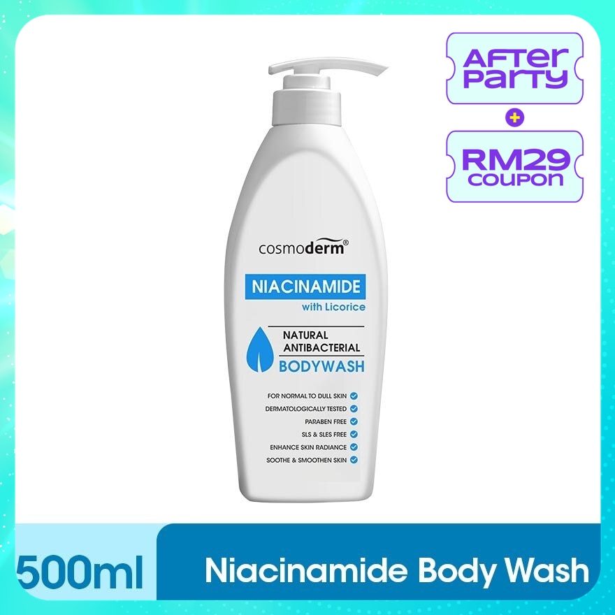 Niacinamide Natural Antibacterial Body Wash 500ml