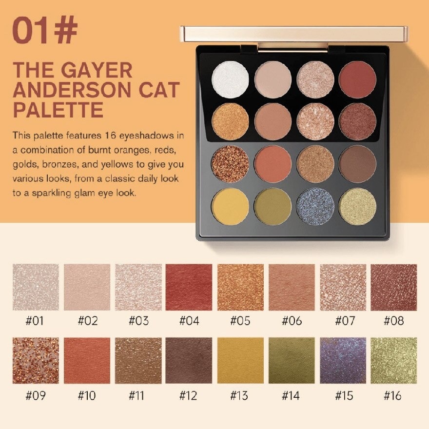 Maya 16 Color Eyeshadow Palette A01 The Gayer Anders