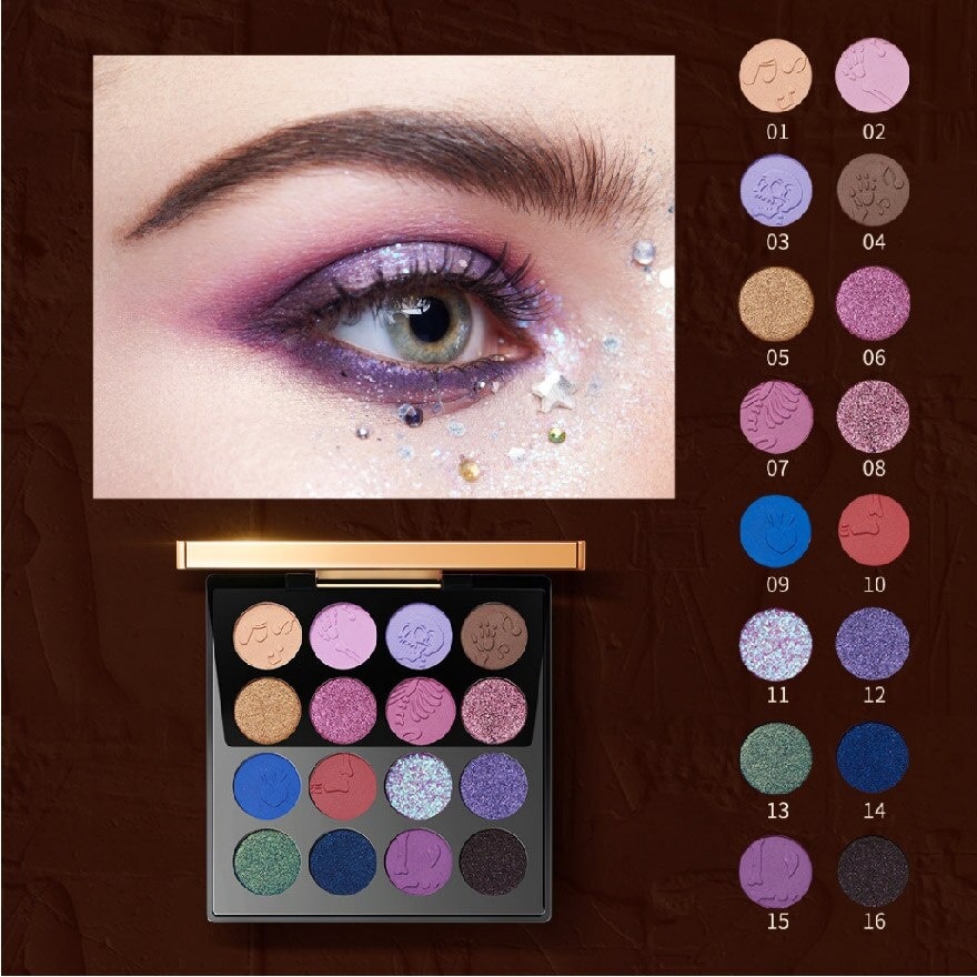 Maya 16 Color Eyeshadow Palette 09 Crystal Skull 1s