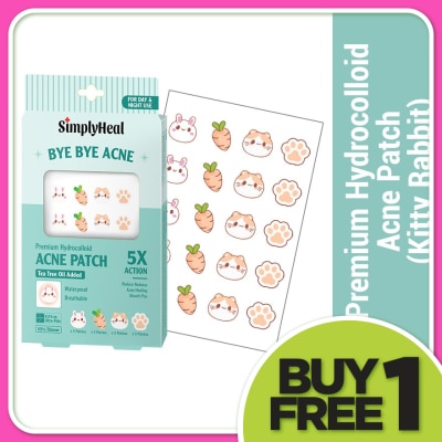 SIMPLYHEAL Kitty Rabbit Day & Night Premium Hydrocolloid Acne Patch 20s