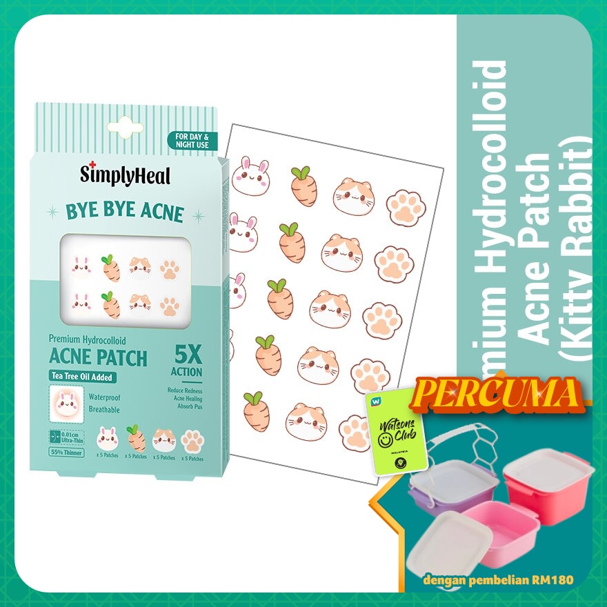 Kitty Rabbit Day & Night Premium Hydrocolloid Acne Patch 20s