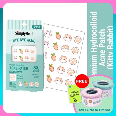 SIMPLYHEAL Kitty Rabbit Day & Night Premium Hydrocolloid Acne Patch 20s