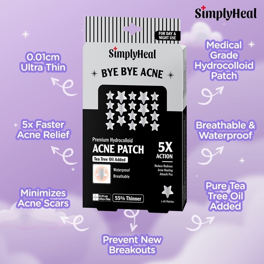 Star Gazing Day & Night Premium Hydrocolloid Acne Patch 40s