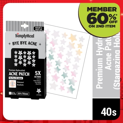 SIMPLYHEAL Star Gazing Day & Night Premium Hydrocolloid Acne Patch 40s