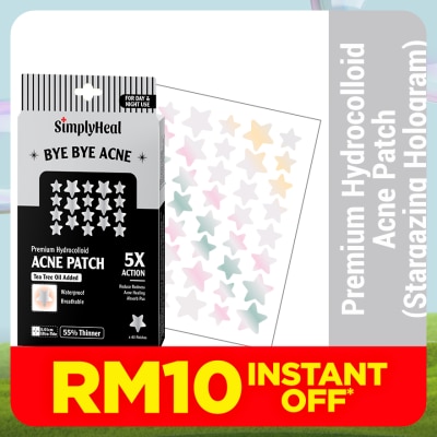 SIMPLYHEAL Star Gazing Day & Night Premium Hydrocolloid Acne Patch 40s