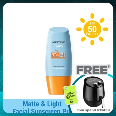 MISTINE Aqua Base Ultra Protection Matte & Light Facial Sunscreen Pro SPF50 PA ++++ 40ml