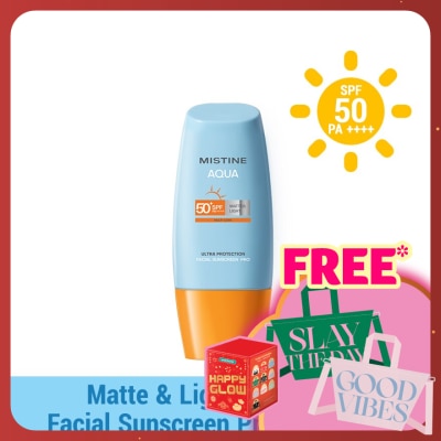 MISTINE Aqua Base Ultra Protection Matte & Light Facial Sunscreen Pro SPF50 PA ++++ 40ml