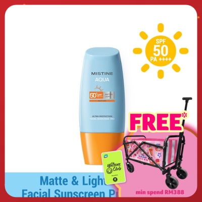 MISTINE Aqua Base Ultra Protection Matte & Light Facial Sunscreen Pro SPF50 PA ++++ 40ml