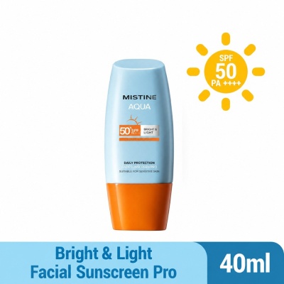 MISTINE - Aqua Base Daily Protection Bright & Light Facial Sunscreen Pro SPF50 PA ++++ 40ml image