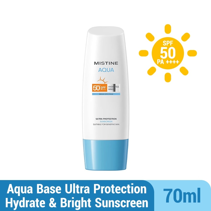 Aqua Base Ultra Protection Hydrate & Bright Sunscreen SPF50+ PA++++ 70ml