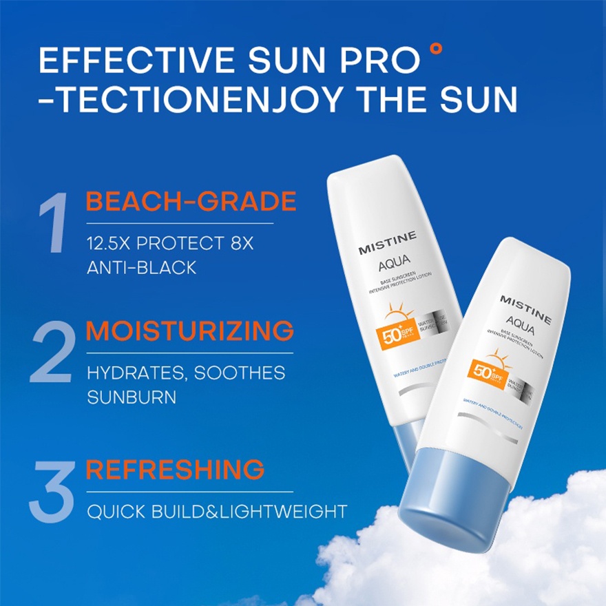 Aqua Base Ultra Protection Hydrate & Bright Sunscreen SPF50+ PA++++ 70ml