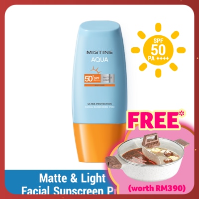 MISTINE Aqua Base Ultra Protection Matte & Light Facial Sunscreen Pro SPF50 PA ++++ 90ml