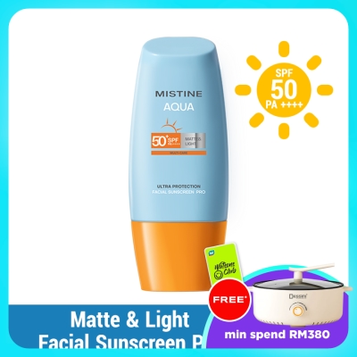 MISTINE - Aqua Base Ultra Protection Matte & Light Facial Sunscreen Pro SPF50 PA ++++ 90ml image