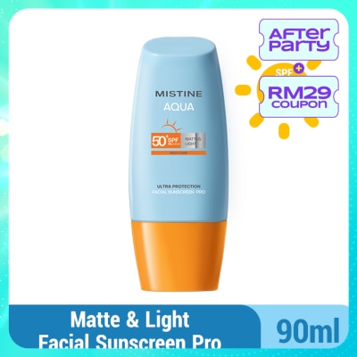 MISTINE Aqua Base Ultra Protection Matte & Light Facial Sunscreen Pro SPF50 PA ++++ 90ml