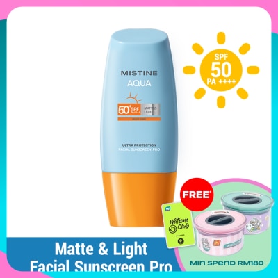 MISTINE Aqua Base Ultra Protection Matte & Light Facial Sunscreen Pro SPF50 PA ++++ 90ml