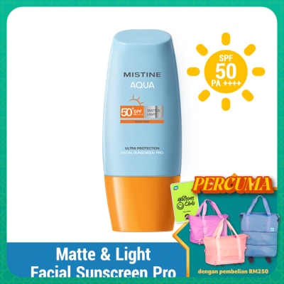 MISTINE - Aqua Base Ultra Protection Matte & Light Facial Sunscreen Pro SPF50 PA ++++ 90ml