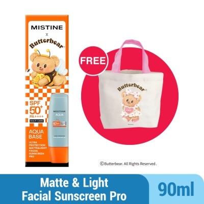 MISTINE Aqua Base Ultra Protection Matte & Light Facial Sunscreen Pro SPF50 PA ++++ 90ml