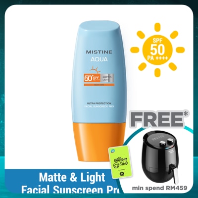 MISTINE Aqua Base Ultra Protection Matte & Light Facial Sunscreen Pro SPF50 PA ++++ 90ml