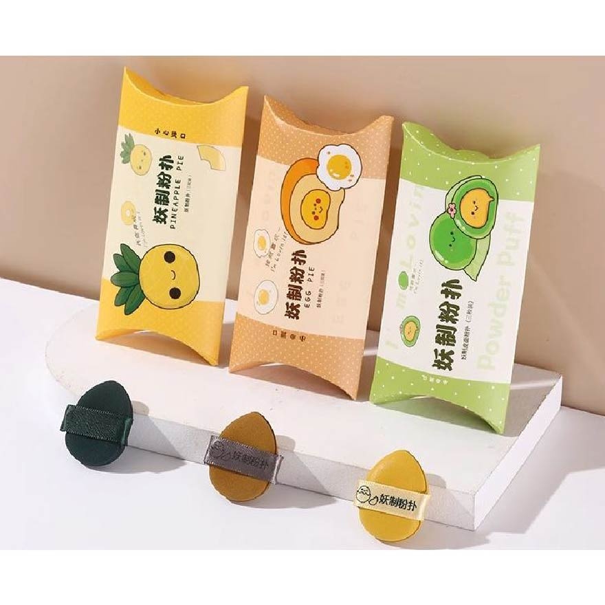 Mini Multi Function Cushion Puff Mini Green Glutinous 3s image