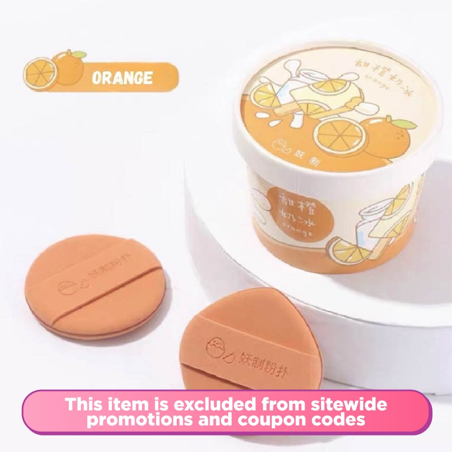Ice Cream Cushion Puff Sweet Orange 2s