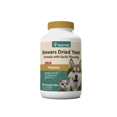 NATURVET Brewers Dried Yeast With Garlic Chewable Tablets 500s