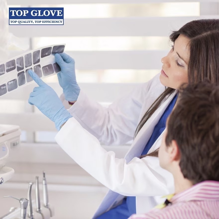 Nitrile Examination Powder Free Gloves, Blue S 100s