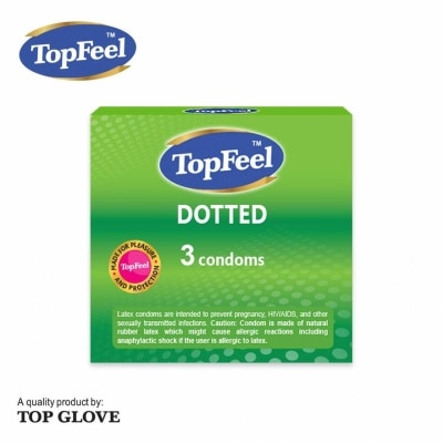 TOPFEEL Male Latex Condom Dotted 3pcs