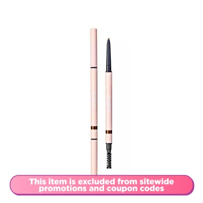 FLORTTE - 2 in 1 Slim Eyebrow Pencil B4 Natural Black