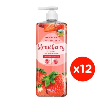 WATSONS - (Bulk) Shower Gel Strawberry 1LX12