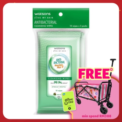 WATSONS (Bulk) Antibacterial Cleansing Wipes 10SX3X48