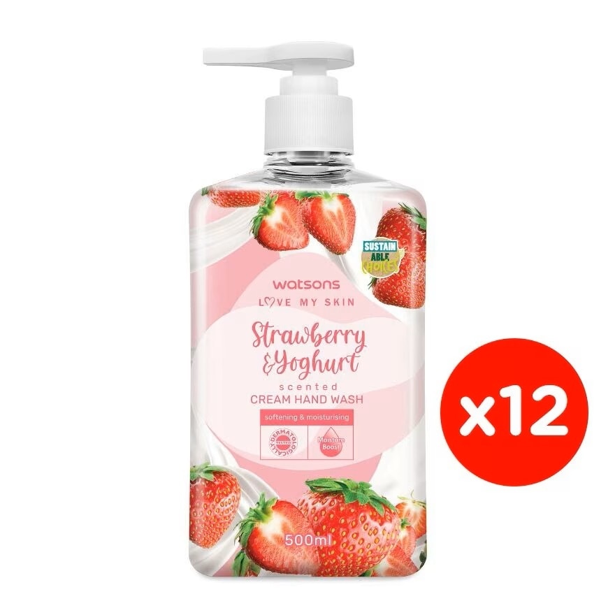 (Bulk) Cream H/soap Strawberry & Yogurt  500MLX12