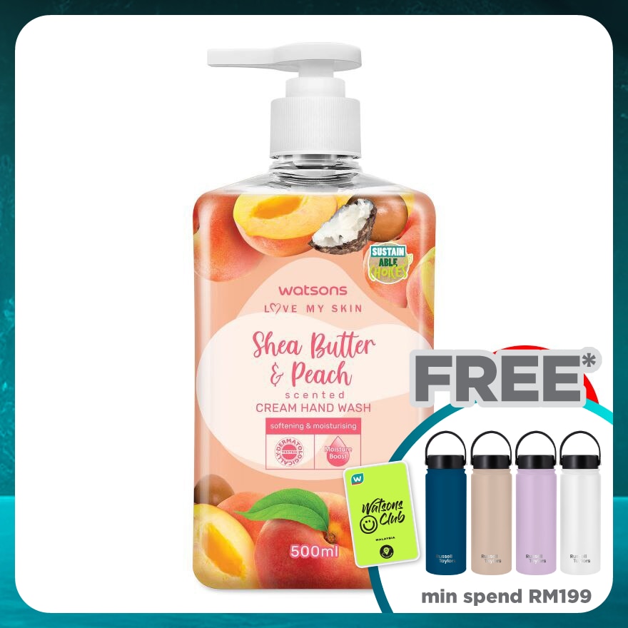 (Bulk) CreamHandsoap Peach & Shea Butter 500MLX12