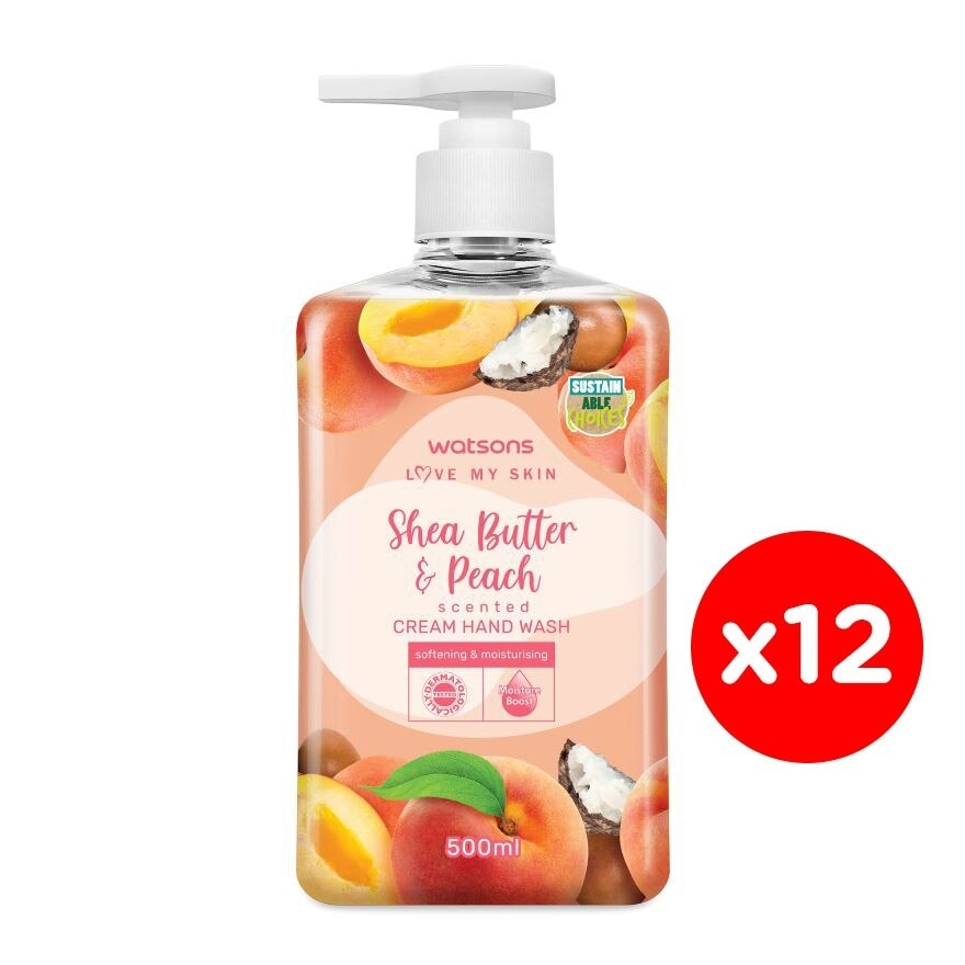 (Bulk) CreamHandsoap Peach & Shea Butter  500MLX12