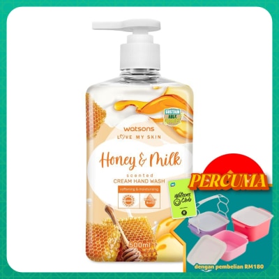 WATSONS - (Bulk) Cream Handsoap Honey & Milk  500MLX12