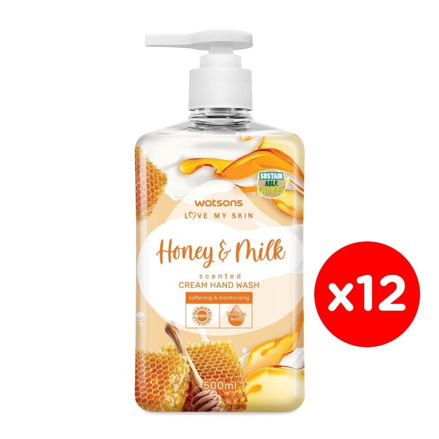 (Bulk) Cream Handsoap Honey & Milk  500MLX12