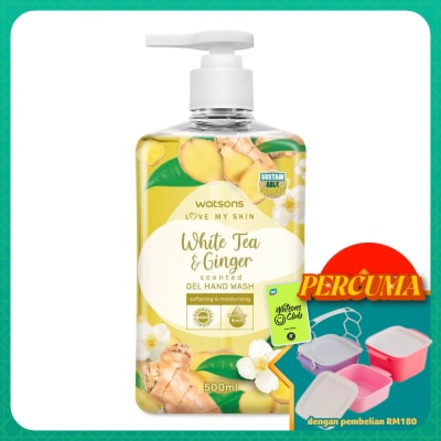 WATSONS - (Bulk) Gel Handwash Ginger & White Tea 500MLX12